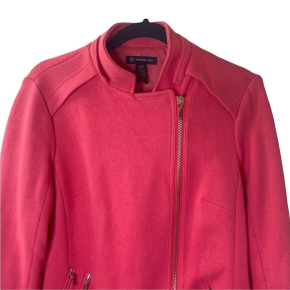 INC Women’s Asymmetrical Zip Coat Sz L - Picture 3 of 9